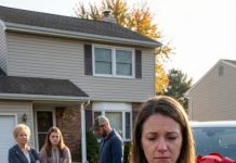 La capilla huele a lirios y a abrigos mojados. Estoy de pie entre dos ataúdes, con los dedos entumecidos apretando el lazo negro, esperando… todavía, estúpidamente, esperando que mi esposo entre. Entonces mi teléfono se enciende. “Ojalá estuvieras aquí”, ronronea su nota de voz. De fondo: olas, risas… y la voz de una mujer. Susurro hacia los féretros: “Mamá… Papá… él eligió unas vacaciones”. Las puertas nunca se abren. Pero mis ojos sí—porque alguien en esta sala sabe por qué ocurrió el choque.