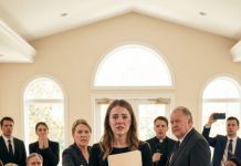 En el funeral de mi padre, creí que el dolor sería lo peor que tendría que soportar… hasta que mi tía se acercó y susurró con veneno: “Cincuenta millones de dólares… ¿y ni un centavo para nosotros?” Mi tío me bloqueó el paso. “Firma la cesión. Ahora.” Cuando me negué, ella destrozó la foto de mi padre—el vidrio estalló como un disparo—y me abofeteó tan fuerte que me zumbaban los oídos. “No te lo mereces”, escupió. Sentí el sabor de la sangre y… sonreí. Creyeron que el testamento era el final. Pero solo era el comienzo… y están a punto de aprender cuánto cuesta profanar a un muerto.