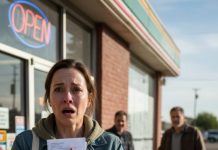 After the divorce, I was homeless—sleeping wherever I could—until the lottery ticket seller stared at me and said, “Ma’am… are you Sophia?” I nodded, confused. He slid a printout across the counter and whispered, “You just hit the jackpot.” My hands started shaking. Before I could even breathe, I saw my ex-husband across the street, sprinting toward me, panic on his face. That was the moment I realized he didn’t regret losing me—he regretted losing this…