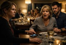 I played the perfect daughter-in-law for years—smiling through insults, washing dishes at every family dinner, saying “Yes, ma’am” like it didn’t taste like blood. My mother-in-law would pat my cheek and whisper, “See? You finally learned your place.” I’d laugh softly and pour her tea, waiting. Because she never noticed the one thing I was collecting: receipts. Then, on the night she tried to humiliate me again, I set my phone on the table and said, “Go ahead… tell them what you told me.” And the room went dead silent.