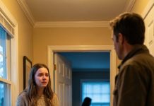 Estaba en la habitación de la infancia de mi prometido, doblando ropa, cuando su voz se coló por el pasillo—baja, urgente. “Mamá, papá… ella no puede saberlo. No hasta después de la boda.” Se me helaron las manos. Su madre siseó: “¿Y el bebé? ¿Qué pasa con ella?” Él espetó: “Ya dije que me encargo.” Se me hundió el estómago cuando una tabla del piso crujió bajo mis pies. Silencio. Luego, sus pasos se dirigieron hacia la puerta. Retrocedí temblando—porque de pronto ya no sabía si yo era la novia… o el encubrimiento.