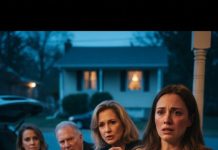 I hadn’t even taken off my black dress when my husband’s family showed up and started yelling on my front lawn. “Get out of his house!” my mother-in-law screamed, shoving a box into my arms like I was trash. My sister-in-law pointed at me and shouted, “Pay it all back—every cent!” I stood there shaking, still numb from the funeral… until I realized what they were really demanding—and who had been feeding them lies.