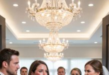 Me detuve frente al salón de bodas, aferrada a la mano de mi esposo. Alguien susurró: “¿Ella no estaba invitada?” Tragué saliva; mi vientre de embarazada se tensó. Mi hermana se abalanzó, con los ojos ardiendo, y me soltó una bofetada: “¿No escuchaste lo que te dije???” Me tambaleé; mi marido intentó sostenerme, pero ella escupió: “¡Hasta los pobres se creen con derecho!” Levanté la mirada hacia el escenario y sonreí, fría. Ella no lo sabía… el inversionista detrás de esta boda era el hombre que me estaba tomando la mano. Y él acababa de decidir… cambiar al dueño de la fiesta.