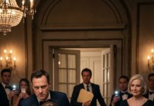 Pensé que el peor momento de mi boda sería el chasquido de su palma contra mi mejilla. “Sonríe”, susurró mi prometido, empujándome—y mi cuerpo se estrelló contra la mesa del banquete mientras las copas estallaban. La sonrisa de su madre decía: Por fin. Entonces las puertas se abrieron de golpe. “Aléjate de mi hija”, gruñó una voz. Mi padre—desaparecido hacía diez años—entró con un expediente en alto. “Esta noche, tu familia cae.” Y lo que reveló después lo cambió todo…