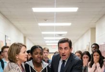 I only came to my adopted daughter’s school to surprise her at lunch. I never expected to hear her scream from the hallway. When I turned the corner, my blood ran cold — a teacher was grabbing a student, chairs were crashing, kids were crying, and my daughter was frozen in fear. “Don’t touch her!” I shouted, rushing forward. In that moment, I realized this wasn’t just a school incident… it was something far darker. And what I uncovered next changed everything.