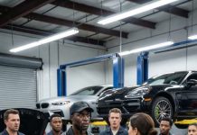 Me arrojó un vaso de agua a la cara y sonrió con desprecio: “Arregla este motor y me casaré contigo.” Todo el taller quedó en silencio. Se suponía que un mecánico negro como yo ni siquiera debía tocar una máquina que su equipo de élite ya había dado por perdida. Pero cuando giré la llave y el motor rugió como un trueno, su sonrisa desapareció. Ella creyó que me estaba humillando. No tenía idea de lo que acababa de despertar.