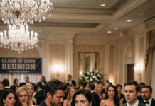 “I caught my husband with his ex more than once—those stolen glances, the late-night messages, the lies he thought I’d never notice. So when I walked into our class reunion, I made a choice. I smiled at the man who had quietly loved me for years. ‘You still look at me like that?’ I teased. Then I saw my husband’s face turn pale. That night, everything changed… but I wasn’t the only one hiding a secret.”