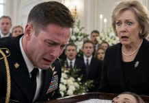I returned home from military service, hoping to see my wife’s smile. Instead, I found a coffin in the middle of the living room. “She died in childbirth…” my mother said in a cold voice that sent shivers down my spine. I approached, trembling, to see her one last time… and then I realized. My wife’s stiff hand was still clutching something. And my mother turned pale when I tried to pry her fingers apart.
