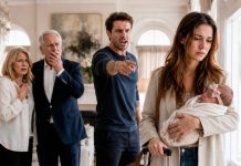 I held my newborn tighter as my husband pointed at the door and shouted, “Take that baby and get out of my house!” His parents watched in horror, but no one stopped him. Tears burned my eyes as I gripped the suitcase. He thought I was leaving with nothing. What he didn’t know was that the house, his company, and every dollar in his account legally belonged to me.