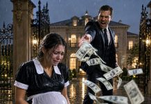 I was just a housemaid when the billionaire I loved shoved an envelope of cash into my hands. “Get out! That baby will destroy my career,” he sneered, slamming the door while I stood crying in the rain. I disappeared without another word—but seven years later, he froze as my son walked into his boardroom, and by sunset, the empire he valued more than family belonged to us.