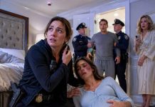 At 3 a.m., my phone rang. My eight-months-pregnant twin was sobbing. “Sis… come get me. My husband—” The line went dead. When I reached her house, he blocked the door, snarling, “It’s just a family matter.” Then I found her on the bedroom floor, bruised and barely moving. In that moment, I knew this was no family matter anymore. I’m a cop—and before dawn, her husband was going to learn exactly what that meant.