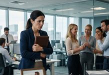 On my first day as marketing director, I saw my husband’s photo on another woman’s desk. She smiled and said, “That’s my fiancé.” I didn’t scream. I didn’t cry. I only looked at his face in that frame and asked, “How long has he been lying to you?” She thought I was just a betrayed wife. She had no idea I had been hired to investigate fraud.