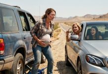 I was nine months pregnant, stranded on a desert highway, when my mother-in-law threw a half-eaten burger at my face and laughed. “Give birth to that bastard in the dirt,” she said, while my sister-in-law revved my husband’s stolen Mercedes. They thought I was helpless. They thought labor pain had broken me. But when I smiled and lifted the remote in my hand, their laughter died first.