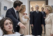 I was still shivering from the epidural when my husband threw a pen onto my hospital bed. Beside him, his pregnant mistress was already holding my newborn daughter. “Sign the parental rights over to her,” he commanded. My mother-in-law sneered, “A penniless orphan like you can’t raise a Vanderbilt.” As I bled through my sheets, I didn’t cry. I signed the paper, picked up my phone, and called the man they all thought was dead. They had no idea my biological father was the ruthless federal judge who had just indicted their entire family business.