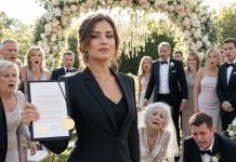 My husband divorced me to marry my own seventy-year-old mother, convinced she would inherit my billionaire father’s fortune after his funeral. On their wedding day, I walked into the church holding a velvet box. My mother smiled like she had already won. Then I placed the gift in front of them and said, “Congratulations. Dad left everything to his daughter — and that daughter is me.”