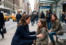 A little girl stopped me on Madison Avenue and asked for shoes, not money. “Please, just something I can wear to school.” I thought sixty dollars would end the story. Then her mother pressed an envelope into my hand and whispered, “They killed my husband.” By midnight, I was staring at my boss’s signature on the lie that destroyed them—and he still thought I was powerless.