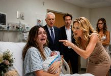 My family called my newborn a “disgrace” because his father was supposedly poor. “That child will never carry our name,” my mother sneered, while my brother ordered us out of the house. I said nothing—until a convoy of black cars stopped outside and my husband stepped out. They didn’t know the “penniless man” they mocked was the billionaire who had just bought their failing company… and he had already decided who would be fired first.