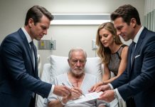 Thirteen days. That’s how long I stared at the empty hospital chairs, my chest split open and my children missing. When they finally appeared, it wasn’t to hold my hand—it was to hand me a pen. “Sign the house over, Dad,” Leo sneered, eyes locked on my assets. “You’re too weak to run the empire anyway.” I smiled through the agony, gripping my pen. They thought they were burying a broken old man, but they forgot who built the shovel. Let the execution begin