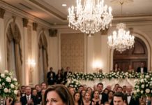 I sat quietly at my son’s wedding while my future daughter-in-law’s family laughed at me in front of 320 guests. “You’re human trash,” her father said, loud enough for every table to hear. “You’re lucky we let you breathe the same air.” I placed my napkin down, stood up, and walked out without a word. Then my son dropped his white roses and followed me—and that was when I made one phone call.