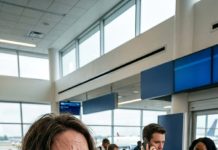 I thought my husband had finally chosen me again when he booked a “business trip and romantic getaway” for us. But the moment we passed airport security, a female officer leaned close and whispered, “Ma’am, don’t board that plane with him.” My blood froze as she slipped a folded note into my passport. When I opened it, the truth inside made me look at my husband like he was a stranger.