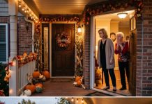 My mother locked me and my five-year-old daughter out of Grandma’s Thanksgiving and called us “extra guests.” My brother’s truck sat proudly in the best spot while my little girl slept in my arms, still holding her paper turkey. So I left. Ten minutes later, Grandma’s housekeeper called, breathless: “Turn around right now.” I did—and what I found at that door changed everything.