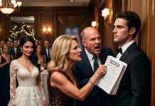 “Sign it, Leo, or you’re no longer a part of this family!” my mother hissed, shoving the $500,000 deed into my tuxedo pocket while my sister smirked in her wedding dress. I stared at the papers for the home I had built with my own bare hands. They thought they were ruining my life in front of three hundred guests. They had no idea they were signing their own financial death warrants.