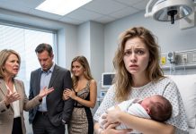 Less than an hour after I gave birth, my mother-in-law threw divorce papers onto my hospital bed and hissed, “Sign them. The baby stays with us—you don’t.” My husband stood there without saying a word while his mistress smiled beside him. They thought they had taken everything from me. What they didn’t know was that I was about to expose a truth that would destroy their entire family forever.
