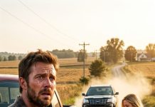 The moment I saw my ex-wife standing on that dusty country road, holding two crying twins in her arms, something inside me shattered. I had driven three hours out of Denver to inspect a piece of farmland my company wanted to buy for a new warehouse site. I was expecting old fences, dry fields, maybe a stubborn landowner. I was not expecting Emily Carter—my ex-wife, the woman my family told me had died two years ago. She stood under the burning afternoon sun in a faded blue dress, her hair tied back carelessly, her face thinner than I remembered. In each arm, she held a child, both no older than two. One boy. One girl. Both had my dark eyes. I slammed the brakes so hard gravel sprayed behind my truck. “Emily?” I whispered. She froze. Her lips parted, but no sound came out. I stepped out slowly, afraid she would disappear if I moved too fast. “Are they mine?” I asked, my voice barely steady. The little girl buried her face against Emily’s shoulder. The boy stared at me with wide, frightened eyes. Emily looked away. Tears cut through the dust on her cheeks. “I begged your mother not to tell you I died,” she whispered. My chest tightened. “My mother told me you were killed in a highway accident. She showed me an obituary.” “It was fake,” Emily said. “Just like the divorce papers you signed were fake.” I felt the blood drain from my face. “What are you talking about?” She clutched the children tighter. “Ryan, I never left you. Your mother paid my doctor, threatened my father, and had me moved out of state while I was still recovering after giving birth.” The world tilted beneath my feet. For two years, I had carried guilt like a stone in my lungs. I had mourned a woman who was alive. I had buried a marriage that had never truly ended. And now, standing in front of me, were the children I never knew existed. Then the little boy reached one dusty hand toward me. “Daddy,” he said. Before I could take one step closer, a black SUV appeared behind Emily, speeding down the road. Her face turned white. “Ryan,” she whispered, “they found us.” I moved before I thought. I ran to Emily, grabbed her arm, and pulled her and the twins behind my truck. The SUV stopped twenty feet away, its tires grinding into the dirt. Two men stepped out in dark shirts and sunglasses. One of them held a phone and looked directly at me. “Mrs. Carter,” he called, “your mother-in-law wants the children back.” Emily trembled so violently that the little girl started sobbing. I stepped in front of them. “Who sent you?” The man smiled. “Mr. Carter, this is a family matter. Your mother said you’re confused.” That one sentence made something cold and dangerous settle inside me. “My mother has been lying to me for two years,” I said. “So choose your next words carefully.” The second man reached toward Emily. I caught his wrist and twisted hard enough to make him drop to one knee. “Touch her again,” I said, “and I’ll make sure the sheriff finds you here.” The first man backed up, suddenly unsure. He made a call, muttered something, and they returned to the SUV. But before they drove off, he shouted, “She can run, but those children belong to the Carter family.” Emily flinched as if the words struck her. I loaded her and the twins into my truck and drove to the nearest diner, where I could see every window and exit. The children sat beside her, exhausted and hungry. I ordered milk, pancakes, and anything soft enough for them to eat. For several minutes, neither of us spoke. Then Emily reached into a worn canvas bag and pulled out a folder. Inside were hospital records, birth certificates, a photograph of me sleeping beside her during her pregnancy, and a letter with my mother’s signature. I read the first page and felt sick. My mother, Margaret Carter, had written that Emily was unfit to be part of our “family legacy.” She accused Emily of trapping me with pregnancy. She had arranged a private clinic, moved Emily after complications, and told me she had died because, in her words, grief was cleaner than scandal. “My father owed your mother money,” Emily said quietly. “She threatened to destroy him. She told me if I contacted you, she would take the twins and make sure I never saw them again.” “Why didn’t you go to the police?” “I tried.” She looked down. “Your mother had lawyers. I had hospital bills and two newborns.” I swallowed hard, shame burning through me. “I should have found you.” “You thought I was dead, Ryan.” I looked at the twins. The boy had syrup on his chin. The girl held Emily’s finger like it was the only safe thing in the world. Then my phone rang. My mother’s name flashed across the screen. I answered. Her voice came calm and sharp. “Do not bring that woman home.” I looked at Emily, then at my children. “You don’t give orders anymore,” I said. My mother laughed softly. “You still don’t understand. If you choose her, I’ll destroy everything you built.” By sunset, I was back in Denver—not at my house, not at my mother’s estate, but at the office of my attorney, Daniel Brooks. Emily sat beside me with both twins asleep against her lap. Her hands were still shaking, but her eyes no longer looked defeated. Daniel read every document in silence. The longer he read, the darker his expression became. “Ryan,” he finally said, “this is kidnapping, fraud, coercion, falsified medical records, and possible conspiracy. Your mother didn’t just interfere in your marriage. She built an entire legal trap around it.” I leaned back, numb. “Can we protect Emily and the kids tonight?” “Yes,” Daniel said. “And by morning, we file emergency custody protection and a criminal complaint.” Emily looked at me like she was afraid to believe him. I turned to her. “You’re not running anymore.” Her eyes filled with tears. “I don’t want revenge. I just want my children safe.” “I want both.” The next morning, I walked into my mother’s estate with Daniel, two officers, and a court order. Margaret Carter stood in the marble foyer wearing pearls, looking more annoyed than afraid. “You brought police into my home?” she snapped. “No,” I said. “You brought them here when you stole my wife’s life.” Her face twitched. “That woman would have ruined you.” I stepped closer. “She gave birth to my children while you told me she was dead.” “She was never good enough for this family.” Behind me, Emily entered with the twins. My mother’s eyes locked onto them, and for one second, I saw it—not love, not regret, but ownership. The little boy hid behind my leg. That broke the last piece of loyalty I had left. “You will never touch them,” I said. Margaret tried to speak, but Daniel handed the officers copies of the documents. The investigation began that day. Accounts were frozen. The doctor who had signed the false report confessed within a week. My mother’s private assistant turned over emails proving everything. It took months for the court process to unfold, but Emily never had to go back to that dusty road again. We moved into a quiet house outside Boulder with a backyard big enough for the twins to run until they collapsed laughing in the grass. Emily and I did not magically become who we used to be. Pain does not disappear because the truth arrives. Some nights, she still woke up afraid someone would take the children. Some mornings, I still hated myself for not questioning the story I had been told. But healing began in small moments. The first time our daughter, Lily, reached for me without fear. The first time our son, Noah, fell asleep on my chest. The first time Emily smiled at me across the kitchen, tired but safe. One evening, she stood beside me on the porch and whispered, “Do you ever wish you hadn’t found us?” I looked at the twins chasing fireflies in the yard. “No,” I said. “I only wish I had found you sooner.” If you were in my place, would you forgive the mother who destroyed your family to “protect” your future—or would you walk away forever? Tell me what you would do, because sometimes the people who claim to love us most are the ones we must finally stop protecting.