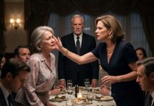I still remember the sound of six slaps hitting my mother’s face at a family dinner. My aunt smiled and said, “This is what happens when you forget your place.” The room stayed silent—until my father stood up, paused for three seconds, and said calmly, “Wife, let’s go home. These people are not family.” Nobody realized that moment wasn’t an ending—it was the beginning of their collapse.
