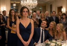 At our tenth-anniversary dinner, I stepped beneath the chandelier with a black eye, and every glass froze halfway to someone’s lips. My husband smirked. “My sisters taught her some respect.” Their laughter cut through me—until my twin rose. She walked straight to him, placed a sealed envelope on his plate, and whispered, “Tell them what you did last night.” His face drained white. Then she played the recording—and the first voice we heard was mine…