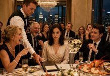 My in-laws burst into laughter when the waiter placed the $150,000 anniversary bill on our table. “Sorry, daughter-in-law,” my mother-in-law mocked. “We forgot our wallets!” My husband smirked, expecting me to panic. Instead, I calmly opened my purse and said, “That’s fine—you won’t need them where you’re going.” Their smiles vanished as two detectives entered the restaurant. Then I placed one shocking document on the table…