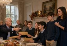 When my father handed college checks to every grandchild except my son, he smirked. “Why waste money on a boy from a broken home?” I swallowed my anger and whispered, “You’ll remember those words.” Years later, at graduation, my son gripped the microphone. “Grandpa, this degree isn’t my greatest achievement.” Then he raised an envelope. “The person who saved this family was never you.” My father shot to his feet—and the name my son spoke next silenced the hall.