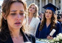 “Reservé el primer vuelo para no perderme la graduación de mi hija. Durante doce horas imaginé su sonrisa al verme entre el público… pero lo que me esperaba me heló la sangre. Mi teléfono vibró al aterrizar. Era una foto. Mi hija sonreía radiante… de pie junto a un ataúd. Debajo, un mensaje: ‘Llegas tarde, mamá.’ Sentí que el mundo se rompía. Porque ese ataúd… llevaba mi nombre.”