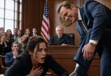 I was gasping for air, my chest caving in as I collapsed across the defense table. The courtroom froze. Victor smiled, crushed my only inhaler beneath his Italian shoe, and shoved my face into the polished wood. “Take your last breath, Evelyn,” he growled. “I bought the judge—and I own you.” With trembling fingers, I reached into my coat, pulled out the recordings, and smiled as the FBI stormed in.