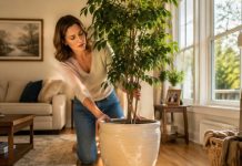My husband always guarded that ficus like it was a child. So when its pot slipped from my hands and exploded across the floor, I froze—not because of the mess, but because of the tiny steel box buried beneath the roots. Inside were passports, cash, and a photo of me sleeping. Then my phone rang. “Don’t touch what you found,” my husband whispered. But he was supposed to be 3,000 miles away.