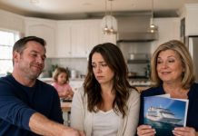 On Mother’s Day, my husband slid a cheap lottery ticket across the table while his mother waved her $20,000 cruise brochure in my face. “She deserves it more,” he said, smirking. I smiled—until the numbers flashed on TV. $150 million. His face turned white. Then his mother whispered, “We can share it, right?” I picked up my phone and said, “Pack your bags… but not for a cruise.” What I did next destroyed everything they planned.
