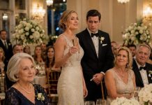 I was smiling at my son’s wedding when my new daughter-in-law raised her glass and said, “Your mother can move into my old apartment.” I laughed softly. “That’s kind, dear, but I’m happy in my own home.” Then my son grabbed my arm and whispered, “Mom… I promised your house to her parents.” The room went silent. So I took the microphone and said, “Then let’s tell everyone the truth.”