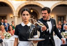 «No arruines mi boda con tu presencia», me siseó Mateo, empujándome con desprecio. Vestida con mi uniforme de sirvienta, guardé silencio, pero mi mente ya estaba ejecutando su ruina. Don Tomás, el magnate de la noche, se me acercó susurrando: «Mataron a mi hija hace años… o eso creía hasta que vi tu rostro». Los de la Vega celebraban su gloria, sin saber que el documento que cambiaría el destino de todos ya estaba firmado.