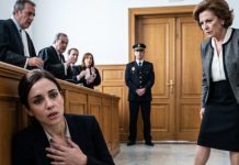 El aire se negaba a entrar en mis pulmones mientras me desplomaba sobre el estrado de los testigos. Mi suegra, Eleanor, aplastó mi inyector de emergencia bajo su tacón y susurró: «Muérete en silencio, querida. Si caes antes del veredicto, mi hijo lo heredará todo». Dejé de luchar y sonreí. «Eso crees». Entonces fijé la vista en el supuesto empleado del tribunal… justo cuando las puertas se cerraron con un estruendo.