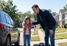 Last Friday my car fell into a valley and exploded. Everyone believed I died but I survived somehow. 3 days later I returned… and saw my husband on road with my daughter and bags and what he said ruined me completely…