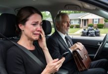 I was driving back from my grandfather’s funeral when my husband texted: “Your things are in the trash. Go live with your mother.” I pulled over and cried… Then the notary beside me said: “Why are you crying? This is good. You’re the richest woman in this city now.”