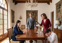 Nunca olvidaré el sonido del cristal rompiéndose sobre la mesa. El vino se mezcló con la sangre mientras mi madre señalaba su teléfono hacia mí y gritaba: —¡Diles la verdad! ¡Diles lo que hiciste! Mi hermano, arrodillado y temblando, se cubría la cabeza entre lágrimas. Frente a nosotros, mi padre permanecía inmóvil, con una mirada fría que me heló el alma. —¿La verdad? —susurré—. Si ellos supieran quién es realmente el monstruo de esta familia… Entonces saqué la prueba que llevaba años escondida. Y en ese instante, la cena se convirtió en el comienzo de una guerra que ninguno de nosotros sobreviviría igual.