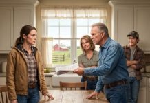 My parents announced they’d sold our family farm to a developer and i should “be grateful.” my dad shoved papers at me and said, “sign and stop acting entitled.” my mom smirked, “you don’t own anything here.” i didn’t yell. I drove to the county clerk’s office and asked for the deed history and probate file. The clerk pulled up the transfer, paused, then opened an old scanned packet labeled “will.” her face changed. She leaned in and whispered, “this was never filed… and it changes who owns the farm…” and… “ONE LINE CHANGED EVERYTHING…”