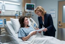 My sister-in-law smiled as she locked my hospital room door while I was in labor. “After the baby is born, you’ll disappear from his life,” she whispered, holding up forged custody papers. I was screaming through contractions, but I still heard every word. She thought pain made me powerless. She didn’t know my necklace was recording everything.