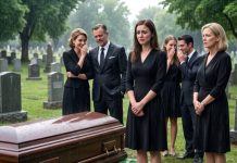 At the funeral, they buried my father with lies before they buried him with dirt. My uncle called him broke, my aunt called me pathetic, and my mother said nothing. They didn’t know I had spent four years tracing every stolen dollar. When the police sirens rose behind the black SUVs, my aunt grabbed my arm and whispered, “Olivia, we’re family.” I looked at my father’s grave and said, “Family doesn’t bury a man twice.”