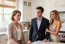 MY SON SAID ‘MOM, JUST DON’T COME TO THE WEDDING.’ I SMILED AND WHISPERED ‘OKAY, SWEETHEART.’ WHEN THE WEDDING DAY CAME WITH NO FLOWERS, NO CAKE, THE BRIDE’S FATHER SHOUTED ‘YOU TOLD ME YOUR MOTHER WAS—’