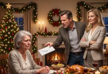 “AT CHRISTMAS DINNER, MY SON AND DAUGHTER-IN-LAW GAVE ME ONE MONTH TO LEAVE: ‘WE SOLD THE HOUSE. YOU’RE OUT!’ THEY LEFT ME ALONE. SIX MONTHS LATER, MY SON TEXTED: ‘WHY ARE YOU STILL THERE?’ I LAUGHED. THEY HAD ABSOLUTELY NO IDEA… THAT I WAS THE ONE WHO BOUGHT THE HOUSE. -TRUE STORY-“