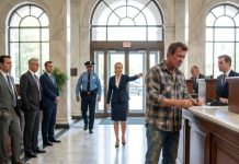 I walked into the bank wearing muddy work boots and a paint-stained flannel, expecting nothing more than cashing an $8,200 certified check. Instead, the branch manager pointed at the door and snapped, “People like you don’t just walk in here with checks like this.” Minutes later, she threatened to call security and publicly humiliated me in front of everyone. But the second a powerful billionaire stepped through those doors and said, “You have no idea who this man is,” the entire bank went silent… and what happened next changed everything.