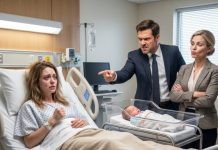 “WE’RE HERE TO TAKE OUR GRANDCHILD HOME,” DAD ANNOUNCED IN THE RECOVERY ROOM. “YOU’RE TOO BROKEN TO RAISE HIM.” I WAS STITCHED, EXHAUSTED, ALONE. THE NURSE TYPED ONE LINE INTO HER COMPUTER. SECURITY WAS THERE IN 90 SECONDS. SHE LOOKED AT MY DAD AND SAID: “DO YOU KNOW WHO RUNS THIS HOSPITAL?”