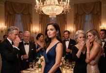 For four years, my billionaire husband’s family treated me like I was some small-town nobody who got lucky. They mocked my job, laughed at my background, and reminded me every chance they got that I didn’t belong in their world. Then, at their biggest charity gala of the year, one of the most powerful men in the room looked me in the eye and said, “You should be grateful someone like Caleb chose you.” I smiled, stood up, and replied, “Actually, I think it’s time all of you learned who you’ve been talking down to.” Ten seconds later, the entire ballroom fell silent, faces turned pale, and a secret I had hidden for years changed everything. But what happened after that was even worse.